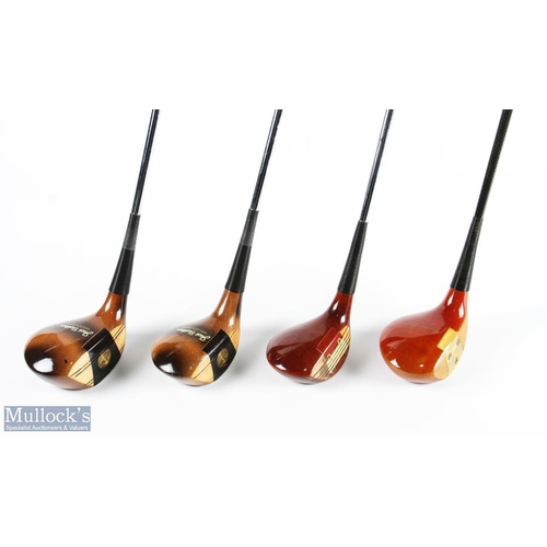 588 - 4x Various Persimmon Woods features MacGregor 'Jack Nicklaus Golden Bear' 1 and 3 wood with decorati... 