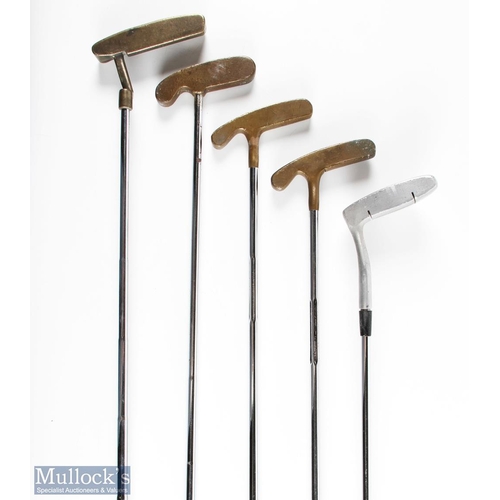 590 - 5x Assorted Putters includes Ping Answer 3, John Letters Golden Goose Mk5, Acushnet straight light b... 