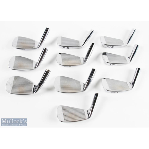 593 - Walter Hagen' forged in USA golf iron heads to incl 2-9, PW and Sand Iron, chrome plated (10)