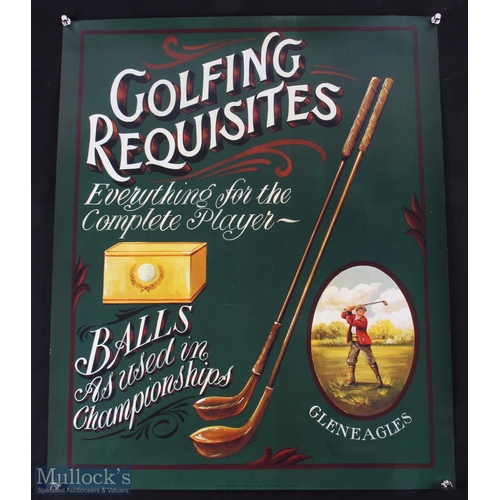 611 - 2x Modern Golf Poster Golfing Requisites - as used in championships Gleneagles, and the Players Shop... 