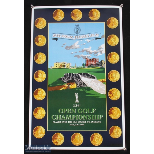 614 - 1995 124th Open Championship Golf Poster by Artist Ken Reed, Silver Jubilee St Andrews 20th-23rd Jul... 