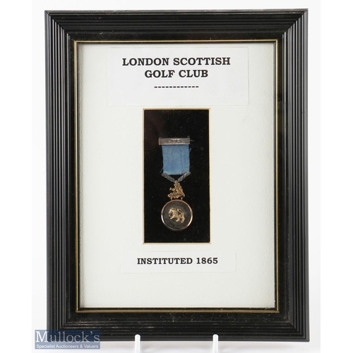 63 - London Scottish Golf Club (Instituted 1865) silver medal - embossed with the Scottish Lion Crest, Th... 