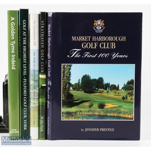 636 - 5x Golf Histories Books to include - A Golden Tyme Indeid 200 years of Golf History at Royal Montros... 