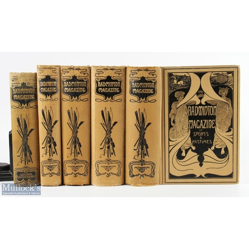 642 - 1899-1915 Badminton Magazine of Sports & Pastimes a collection of 26 volumes with decorative covers ... 