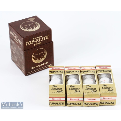 651 - c1960 Spalding Top-Flight Golf Ball Advertising Calendar and 12 wrapped golf balls, a good-looking d... 