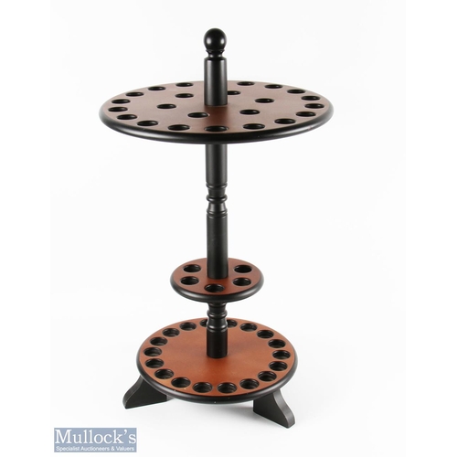 667 - A Golf Club Round Display Stand can hold up to 24 club on 2 levels, with tri feet, painted MDF G+ #7... 