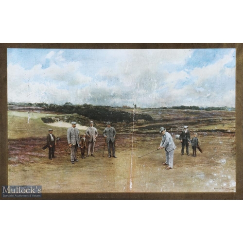 369 - Michael J Brown (after) Life Association Colour Golf Print - Walton Heath Golf Course - featuring pl... 