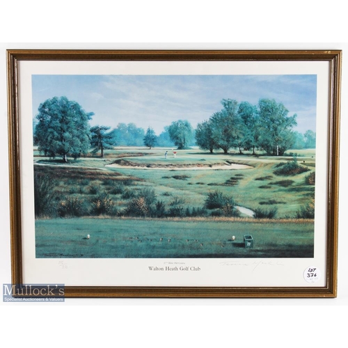 376 - Terence Macklin (20th c British Artist) signed ltd ed colour golf print of 