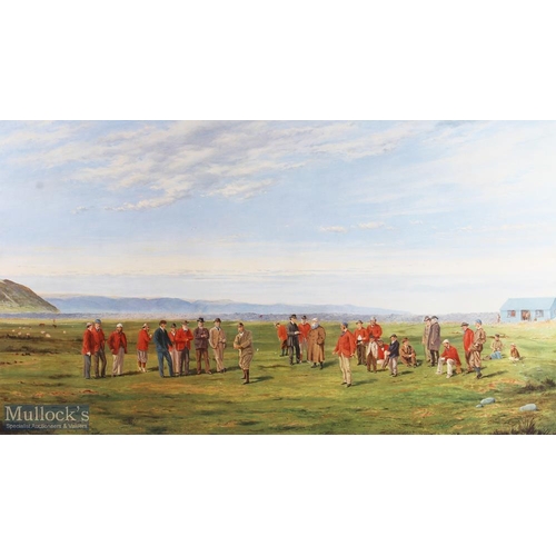 380 - Francis Powell Hopkins ((1830-1913) large colour Golf Print titled 