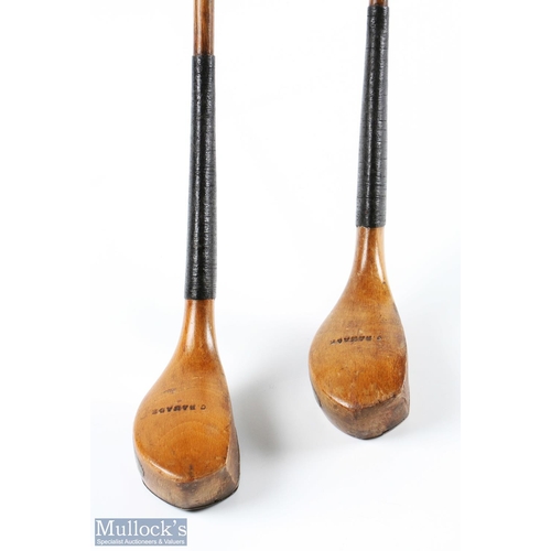 419 - Fine Matching pair Charles Ramage Brighton & Hove Golf Club Golden beech wood scare head Bulger Wood... 