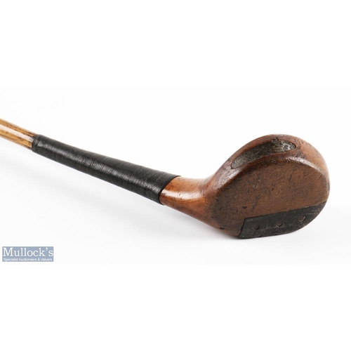 422 - Interesting and fine G Schlottman Special Scare Neck Persimmon Bulger Style Driver - with black fibr... 