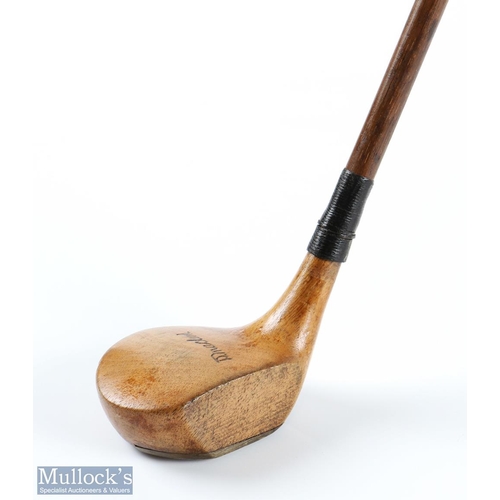 425 - Fine D Macleod Golden Persimmon Socket Head Driver - with horn sole insert and full length period le... 