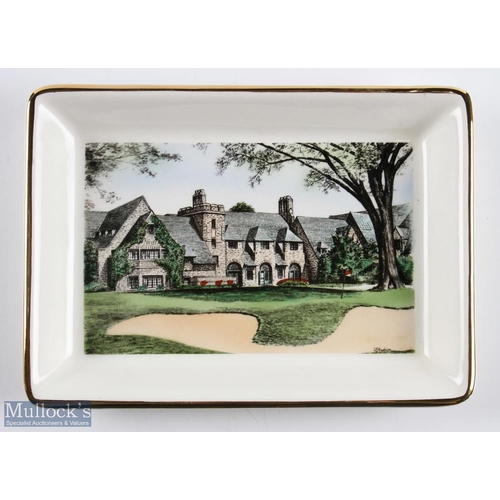 444a - Kimberton USA Ceramic Decorative Golf Wall Plate Dish - commemorating John G Anderson Memorial Playe... 