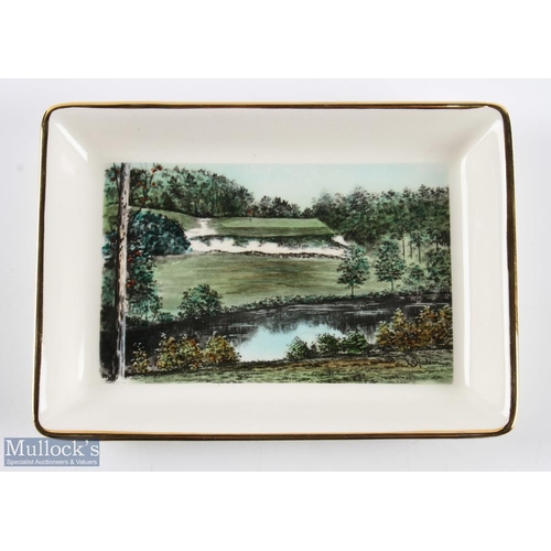 445 - Kimberton USA Ceramic Decorative Golf Wall Plate Dish - featuring Pine Valley New Jersey Golf Course... 