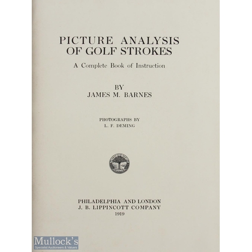 467 - Early 20th c US Golf Instruction Book - Barnes, James M - 