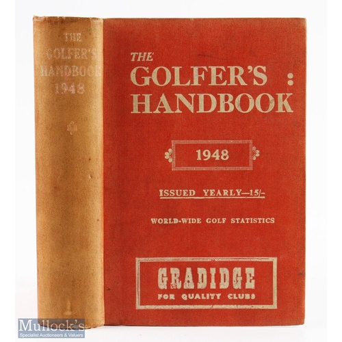 321 - 1948 The Golfer's Handbook 45th ed publ'd Edinburgh - Price 15/- in the original red and white cloth... 