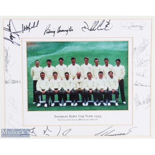 440 - 1999 European Ryder Cup Golf Team signed photograph - signed by the European Team played Brookline C... 