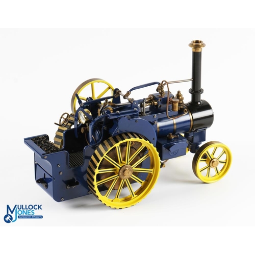 1 - D R Mercer (DRM) Birmingham Scale Live Steam Traction Engine finished in blue and yellow, fitted to ... 