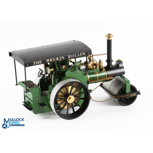 2 - D R Mercer (DRM) Birmingham Scale Live Steam Road Roller finished in green and black with black cano... 