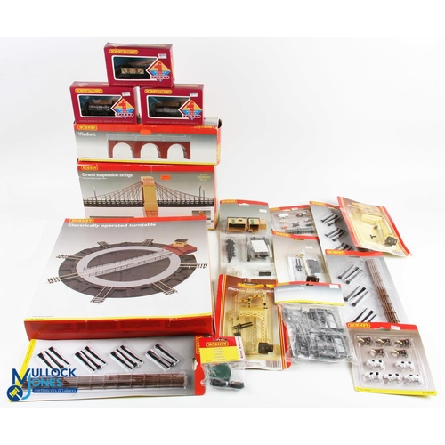 60 - Hornby OO Gauge Track and Accessories (qty) - inc track, points, trackside accessories, turn table, ... 