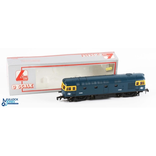 63 - Lima O Gauge Class 33 Diesel Loco model 216577A2, no. D6524 in BR blue, in original box, appears ove... 