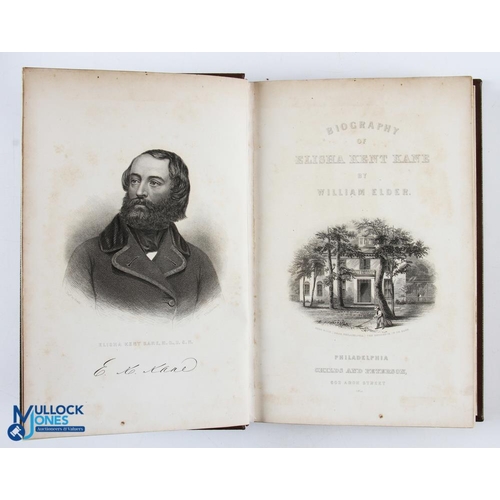 670 - Arctic Expedition Exploration Book - Biography of Elisha Kent Kane by William Elder 1858, 1st Editio... 