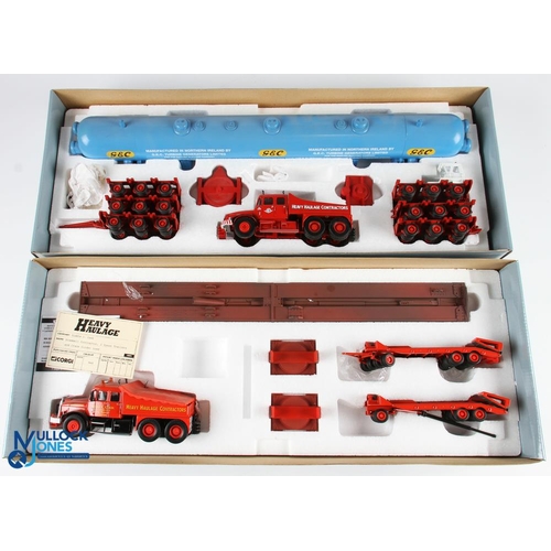 7 - 2x Corgi Heavy Haulage Sets 18004 Siddie C Cook and 18006 Northern Ireland Carriers both boxed (2)