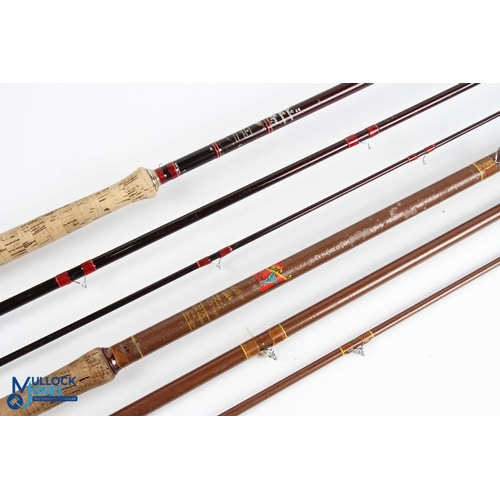 183 - Hardy Alnwick Deluxe Classic Spey salmon fly rod - 15ft 3pc line 10#, alloy down locking reel set an... 