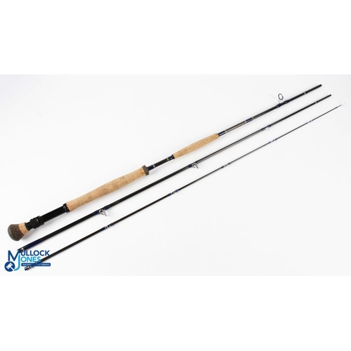 32 - A fine Abel USA SP 9012-3 carbon salt/pike fly rod 9ft 3pc line 12# double alloy uplocking reel seat... 