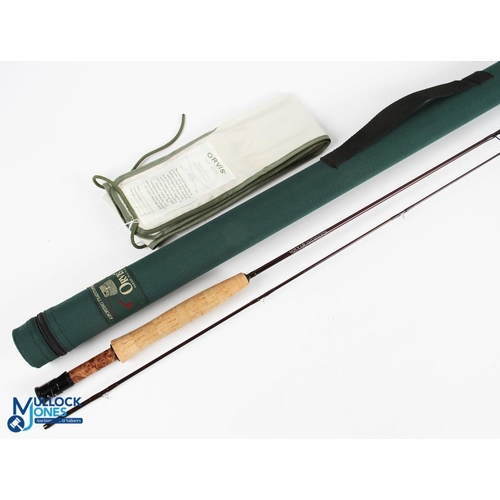 44 - Orvis USA Super Fine full flex carbon brook fly rod, WT 1 7/8oz, 6ft 2pc line 4#, alloy uplocking re... 