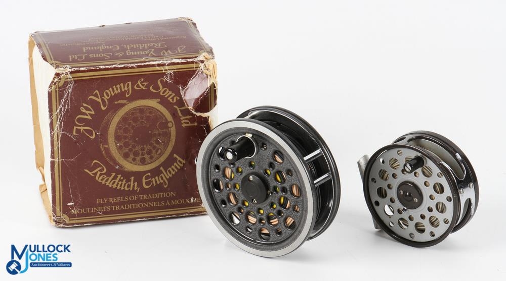 J W Young & Son Redditch, 1535 Fifteen Hundred Series salmon fly reel 4.25  spool with 2 screw latch
