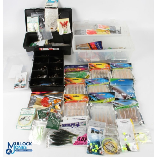 585 - Selection of Baits and Lures - with 16x sealed jelly lures, mixed spoons and other lures, with assor... 