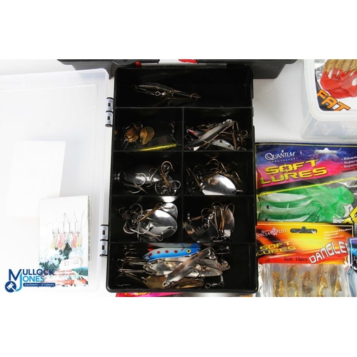585 - Selection of Baits and Lures - with 16x sealed jelly lures, mixed spoons and other lures, with assor... 