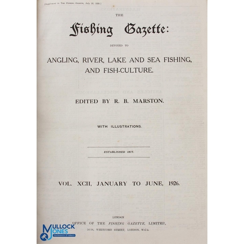 81 - 1926 The Fishing Gazette, a half year January to June, fully illustrated throughout red board bound ... 