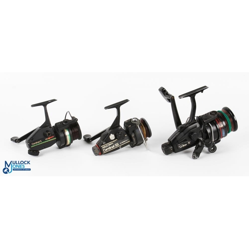 847 - Collection of Abu Cardinal reels, as follows: Abu 55 high speed, good bail, rear tensioner, light us... 