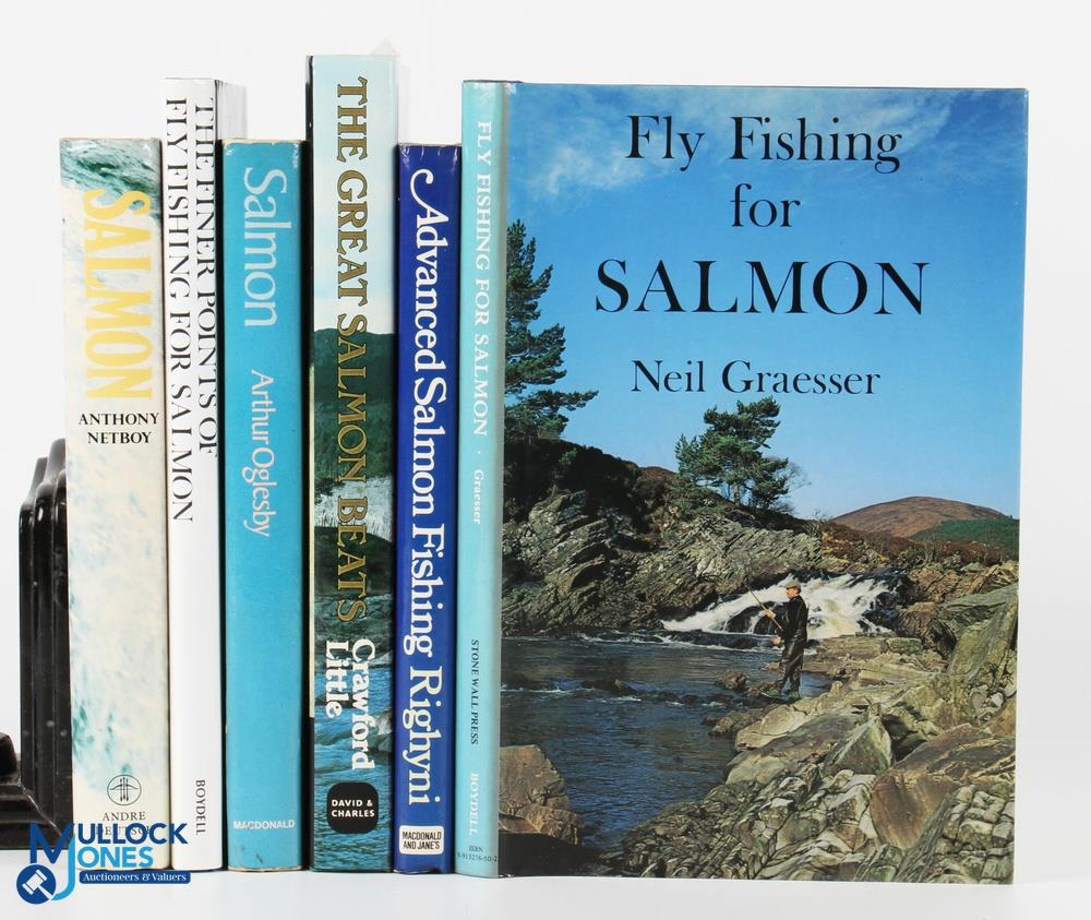 6x Salmon Fishing Books, Salmon Arthur Oglesby revised and