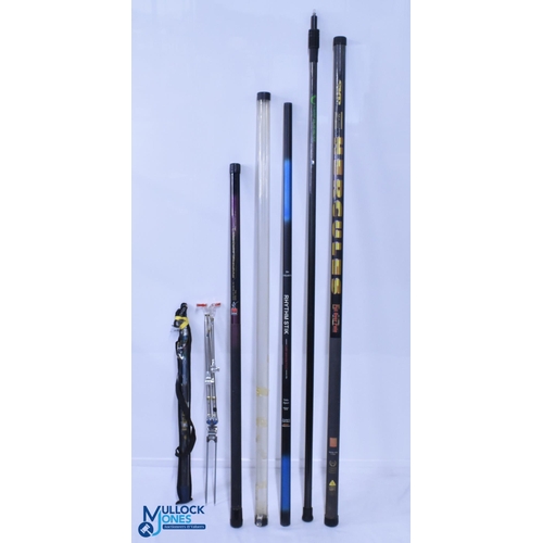 1112 - Carp Fishing Poles, to include a Middy Rhythm stik 6m pole, DAM Visa telesnatcher 6m, Shakespeare pu... 