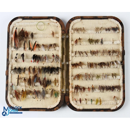 1178a - Hardy Bros Neroda fly box with internal bars containing approx. 150 various flies