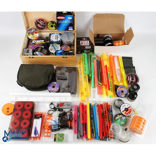 1189 - Coarse fishing terminal tackle and accessories, a mixed lot to include line, floats, rigs, spare poo... 