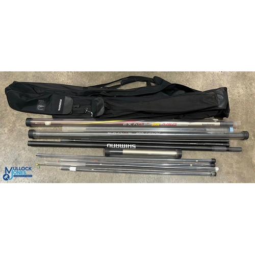 239 - Shimano Exage 1450/1300 Poles with tip and extensions, in Shimano pole carry bag (2) COLLECTION RECO... 