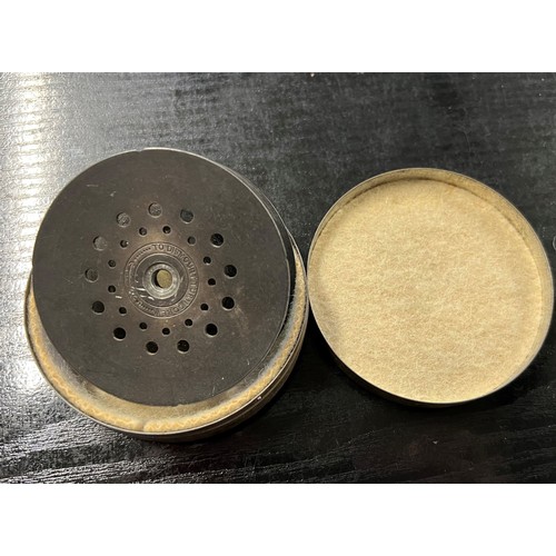 580 - Fly Fishing Collection, to include line, c1900s Hardy Perfect 3 3/8” spare spool, leader, minnows, s... 