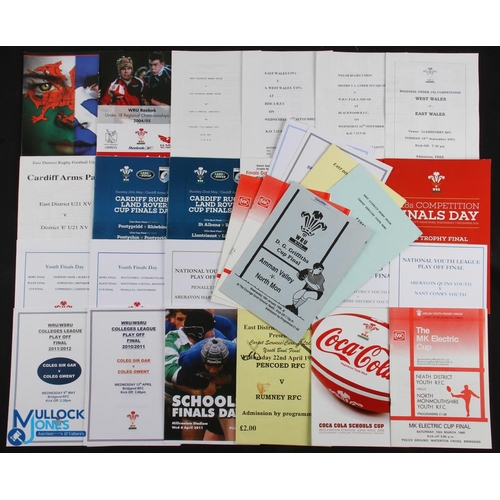 106 - Wales Age Group & Various Rugby Programmes (33): Inc Cup finals and many other domestic representati... 