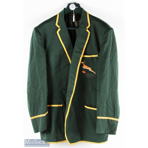 109 - Marvellous Frik du Preez's 1965 Springbok Blazer: What an opportunity! The iconic Springbok forward'... 