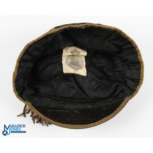 112 - Tonbridge RFC (Kent) Rugby Honours Cap: Brown cap made by Christy's, with gold braid and 1919-20, 20... 