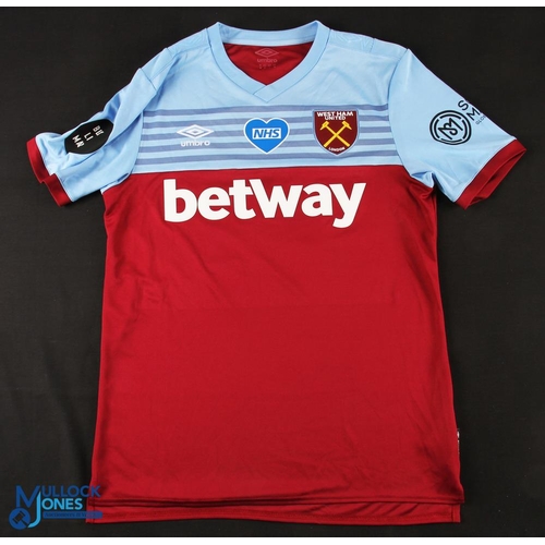Declan Rice No 41 West Ham United 2019/20 'NHS' home match issue