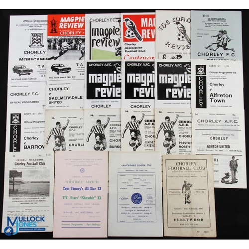 601 - Selection of Chorley FC homes 1955/56 Fleetwood, 1960/61 Marine (Lancs. Junior Cup Final), 1962/63 T... 