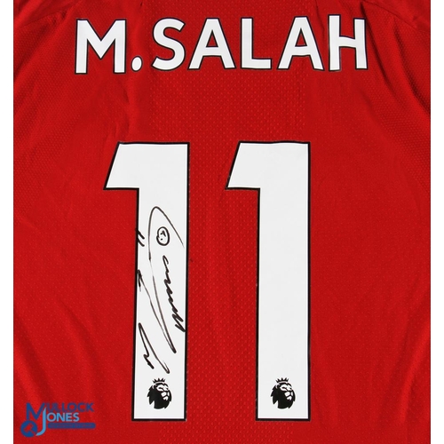 851 - Mo Salah Autographed No 11 Liverpool 2019/20 match issue home football shirt - signed to the reverse... 