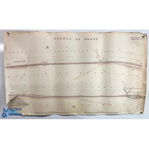 1001 - Shropshire - Railways - Original Plans five original large scale plans for the Shrewsbury to Herefor... 