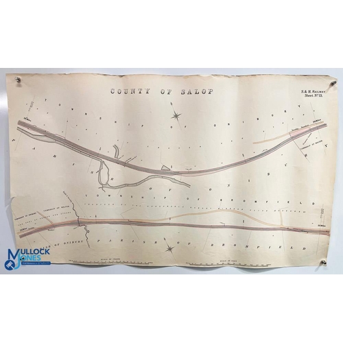 1001 - Shropshire - Railways - Original Plans five original large scale plans for the Shrewsbury to Herefor... 