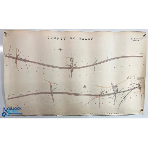 1001 - Shropshire - Railways - Original Plans five original large scale plans for the Shrewsbury to Herefor... 